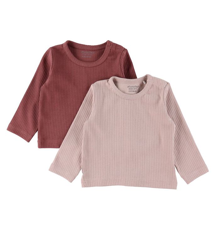 Minymo Børne Langærmet t-shirt i økologisk bomuld - Violet Ice
