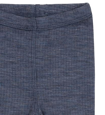 Smallstuff Leggings - Uld - Rib - Denim Melange Smallstuff Leggings - Uld - Rib - Denim Melange