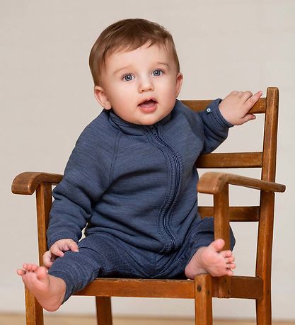 Smallstuff Leggings - Uld - Rib - Denim Melange Smallstuff Leggings - Uld - Rib - Denim Melange