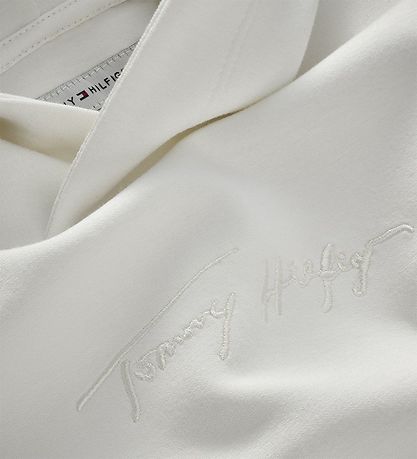 Tommy Hilfiger Hættetrøje - Signature - Ecru