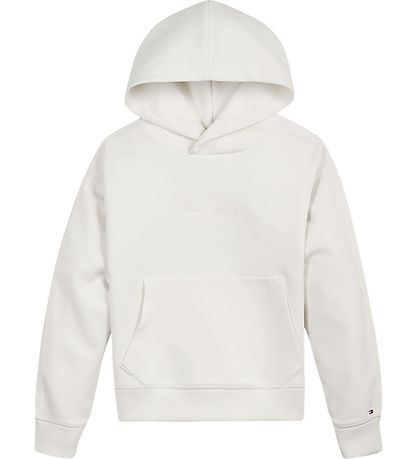 Tommy Hilfiger Hættetrøje - Signature - Ecru