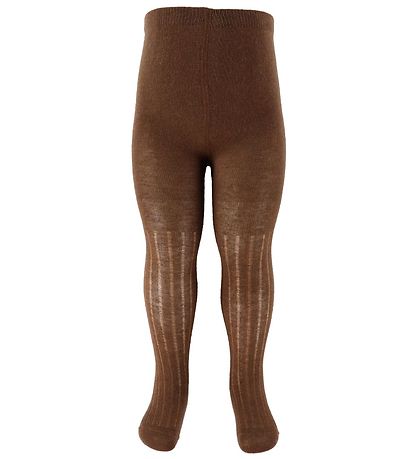 Minymo Strømpebukser - Rib - 2-Pak - Hazel Brown Minymo Strømpebukser - Rib - 2-Pak - Hazel Brown