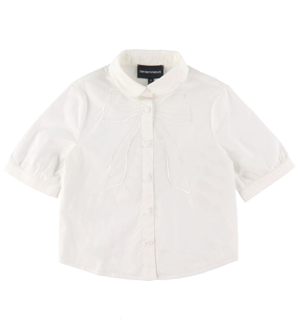 Emporio Armani Hemd k/ä - Weiß m. Schleife - Emporio Armani - 6 Jahre (116) - Hemd/Bluse K/Ä