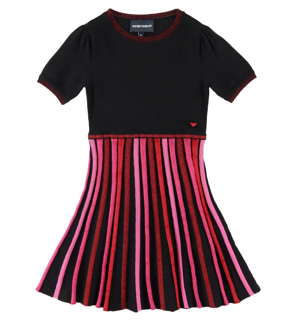 Emporio Armani Kleid - Strick - Schwarz/Rot - Emporio Armani - 10 Jahre (140) - Kleider