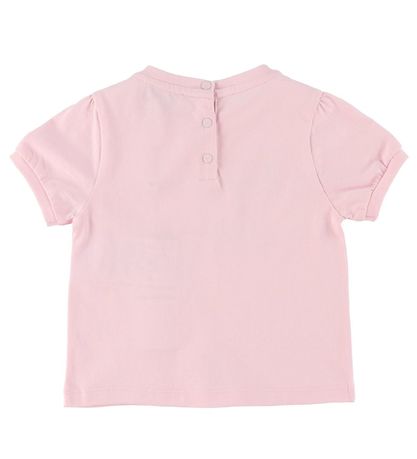 Emporio Armani T-Shirt - Rosa m. Sølv/Similisten Emporio Armani T-Shirt - Rosa m. Sølv/Similisten