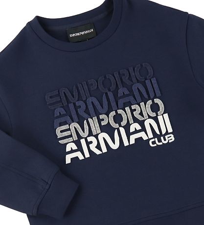 Emporio Armani Bluse - Dress Blue m. Tekst Emporio Armani Bluse - Dress Blue m. Tekst