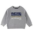 Emporio Armani Bluse - Gråmeleret m. Tekst Emporio Armani Bluse - Gråmeleret m. Tekst