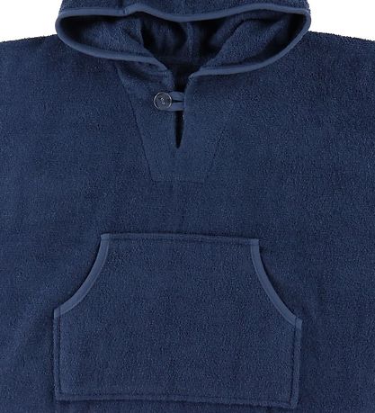 Nørgaard Madsens Towel Poncho w. Hood/Pocket - 70x50 cm - Navy