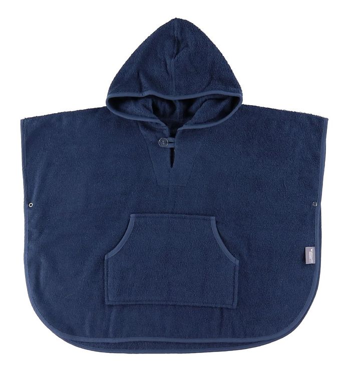 Nørgaard Madsens Badeponcho m. Hætte/Lomme - 70x50 cm - Navy