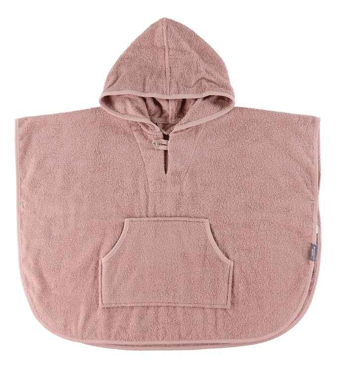 Nørgaard Madsens Badeponcho m. Hætte/Lomme - 70x50 cm - Pale Mau
