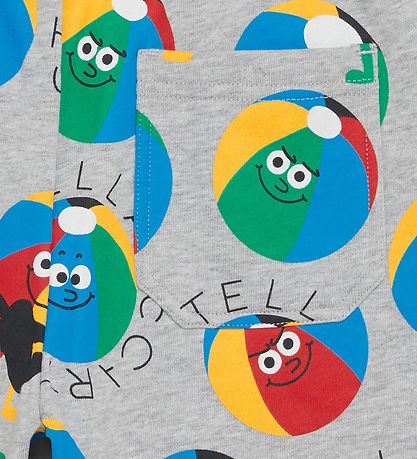 Stella McCartney Kids Sweatshorts - Gråmeleret m. Badebolde