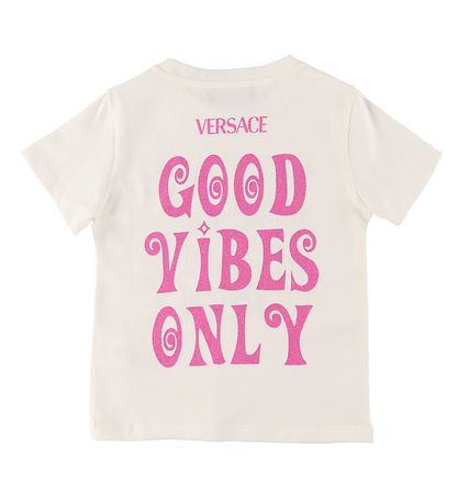 Versace T-shirt - Hvid m. Multifarvet/Pink Versace T-shirt - Hvid m. Multifarvet/Pink