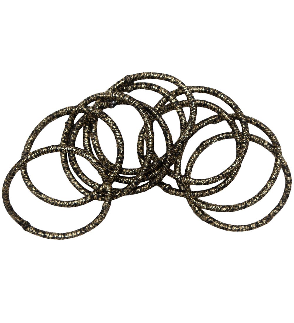 Little Wonders Haargummis - Rosa - 10er-Pack - Black/Gold Glitze - Little Wonders - One Size - Haarschmuck