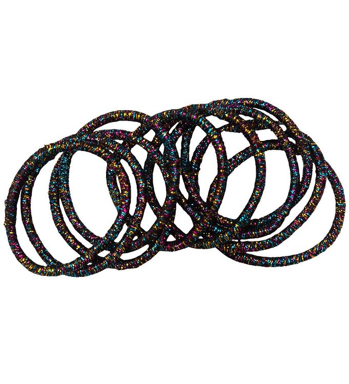 Little Wonders Hårelastikker - Rosa - 10-Pak - Multi Color Glitt