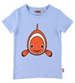 DYR T-Shirt - Growl T - Pastel Blue m. Klovnefisk