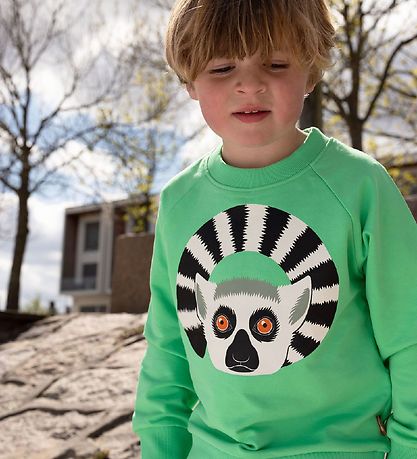 DYR Sweatshirt - Bellow - Fresh Pea m. Kattalemur