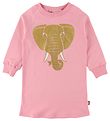 DYR Kjole - Furry - Pastel Pink m. Elefant