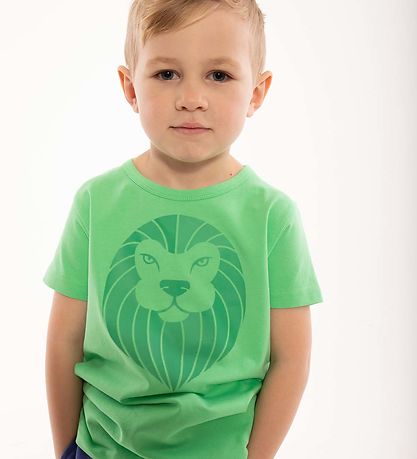 DYR T-Shirt - Growl T - Fresh Pea m. Løve