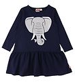 DYR Kjole - Zanzi - Navy Glitter m. Elefant