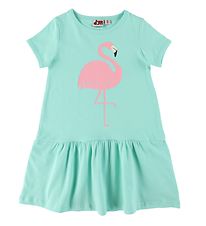DYR Kjole - Zanzi - Fresh Mint m. Flamingo