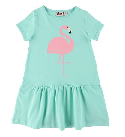 DYR Kjole - Zanzi - Fresh Mint m. Flamingo