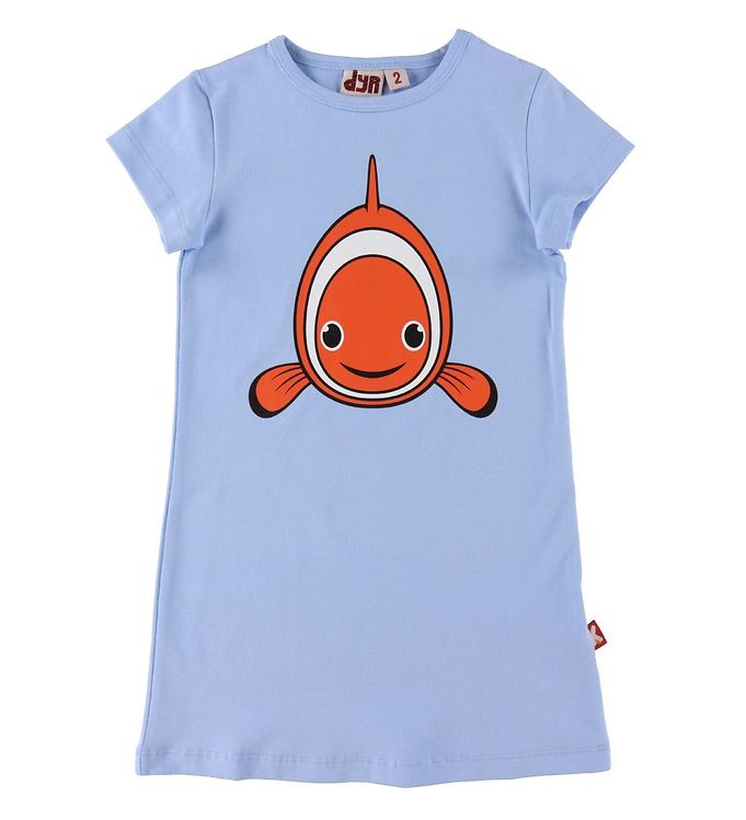 DYR Kjole - DYRLoud - Pastel Blue m. Klovnefisk