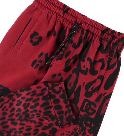 Dolce & Gabbana Sweatpants - Animalier - Rød Leo