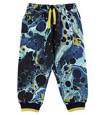 Dolce & Gabbana Sweatpants - Magnificent - Blå Marmor Dolce & Gabbana Sweatpants - Magnificent - Blå Marmor