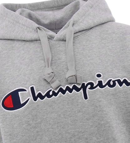 Champion Fashion Hættetrøje - Gråmeleret m. Logo Champion Fashion Hættetrøje - Gråmeleret m. Logo