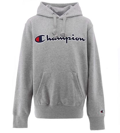 Champion Fashion Hættetrøje - Gråmeleret m. Logo Champion Fashion Hættetrøje - Gråmeleret m. Logo