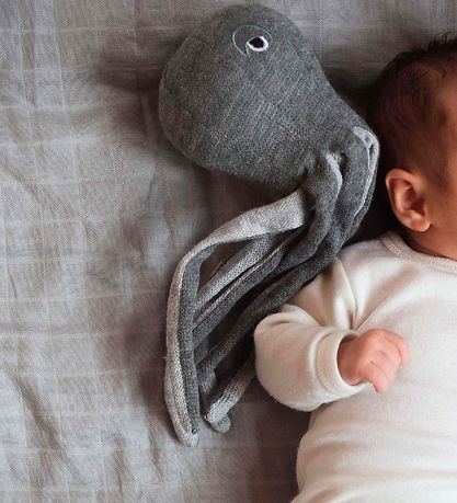 Filibabba Bamse - Blæksprutte - 30 cm - Grå Filibabba Bamse - Blæksprutte - 30 cm - Grå