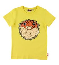 DYR T-shirt - Growl T - Bright Yellow m. Pindsvinfisk