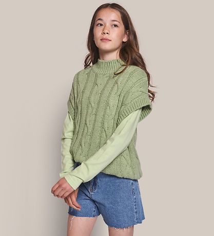 Grunt Vest - Strik - Brie - Light Green Grunt Vest - Strik - Brie - Light Green