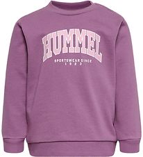 Hummel Sweatshirt - HmlFast Lime - Argyle Purple Hummel Sweatshirt - HmlFast Lime - Argyle Purple