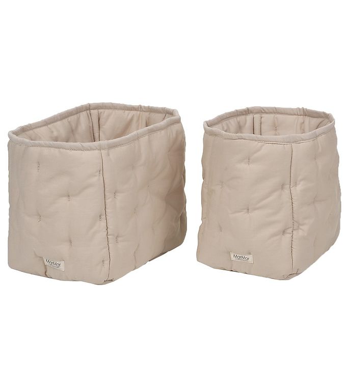 MarMar Pusleopbevaring Stofkasse - 25x17/20x15 cm - Grey Sand