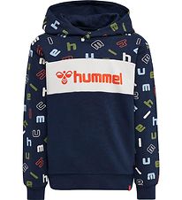 Hummel Hættetrøje - Hml Letters - Black Iris Hummel Hættetrøje - Hml Letters - Black Iris