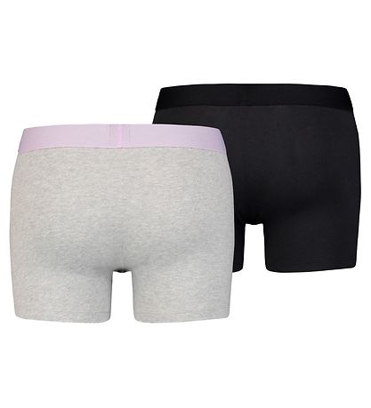 Levis Boxershorts - 2-pak - Boxer Brief - Lysegråmeleret/Orchid 