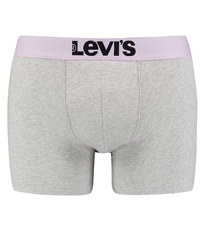 Levis Boxershorts - 2-pak - Boxer Brief - Lysegråmeleret/Orchid 