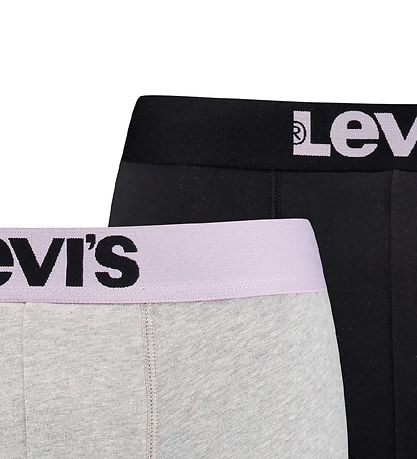 Levis Boxershorts - 2-pak - Boxer Brief - Lysegråmeleret/Orchid 