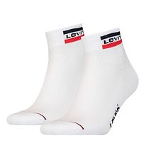 Levis Ankelstrømper 2-pak - Mid Cut - Hvid Levis Ankelstrømper 2-pak - Mid Cut - Hvid