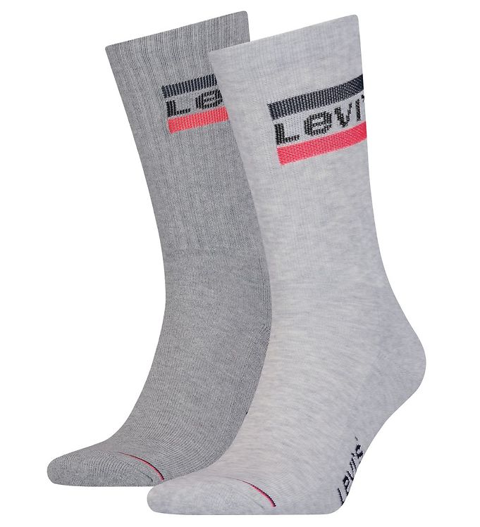Levis Strømper 2P Sport Regular Cut Sock Grå Str 39/42