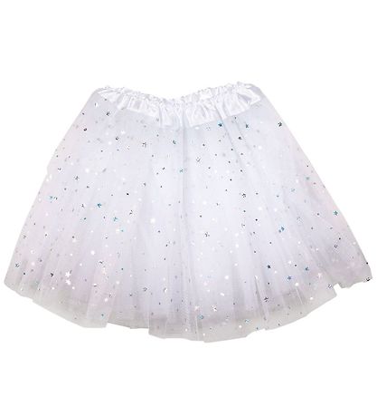 Molly & Rose Udklædning - Tylskørt - Hvid m. Stjerner Molly & Rose Udklædning - Tylskørt - Hvid m. Stjerner