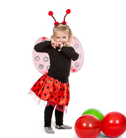 Molly & Rose Udklædning - Satinskørt - Mariehøne