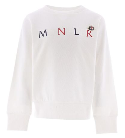 Moncler Sweatshirt - Hvid m. Print Moncler Sweatshirt - Hvid m. Print