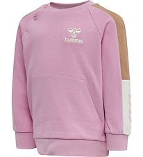 Hummel Sweatshirt - hmlAnju - Rosa/Brun Hummel Sweatshirt - hmlAnju - Rosa/Brun