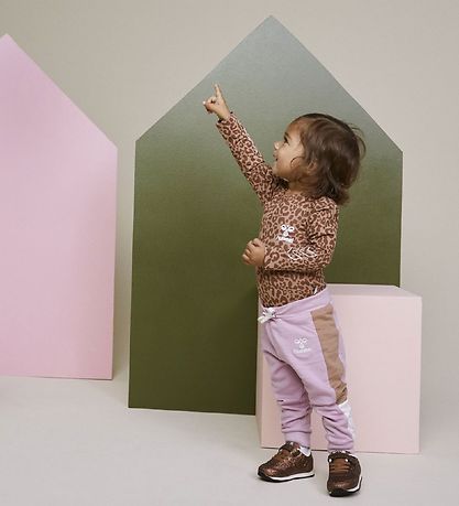 Hummel Sweatpants - hmlAnju - Rosa/Brun Hummel Sweatpants - hmlAnju - Rosa/Brun