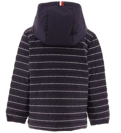 Moncler Dunjakke - Bergo - Sort m. Logostriber Moncler Dunjakke - Bergo - Sort m. Logostriber