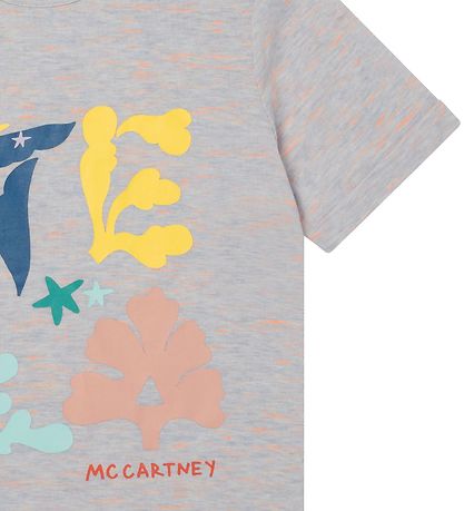 Stella McCartney Kids T-shirt - Gråmeleret m. Print Stella McCartney Kids T-shirt - Gråmeleret m. Print