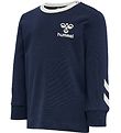 Hummel Bluse - hmlMaule - Black Iris m. Hvid Hummel Bluse - hmlMaule - Black Iris m. Hvid