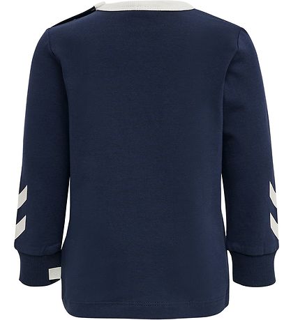 Hummel Bluse - hmlMaule - Black Iris m. Hvid